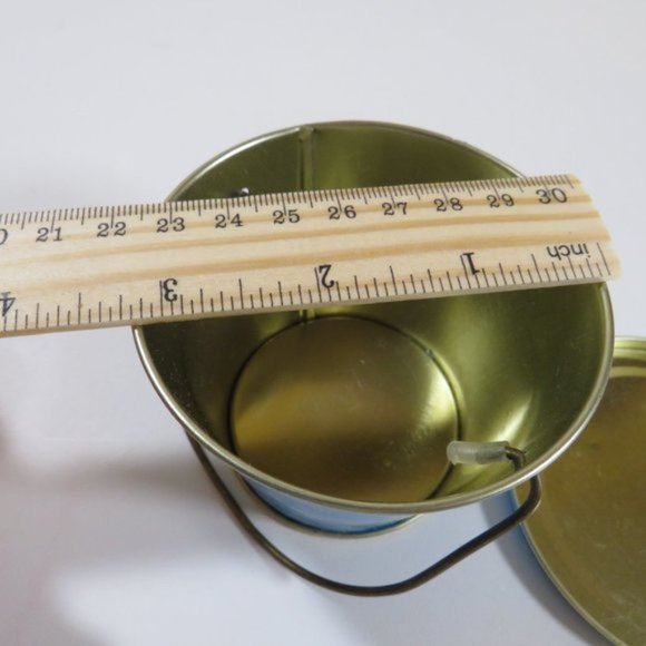 Chick in Airplane Metal Easter Tin with Lid & Handle Small & Cute - Picture 5 of 8